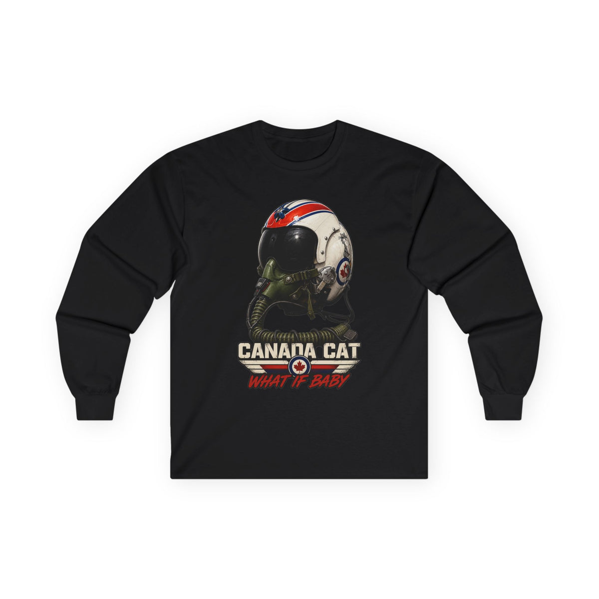 Canada Cat HGU-33 Pilot Helmet Long Sleeve Tee