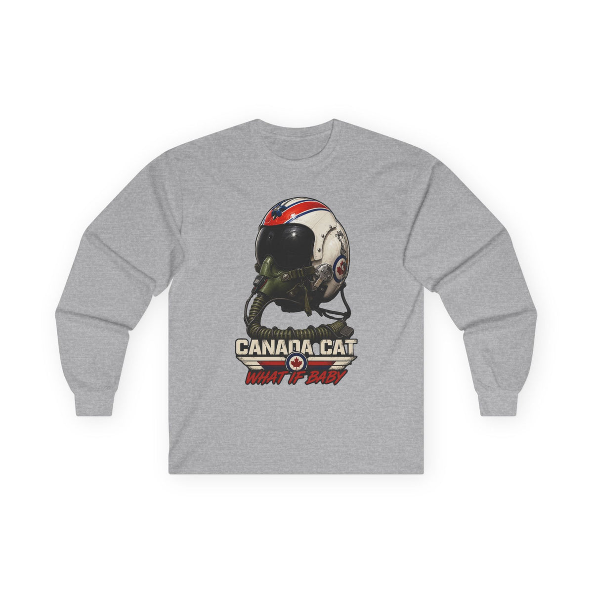 Canada Cat HGU-33 Pilot Helmet Long Sleeve Tee