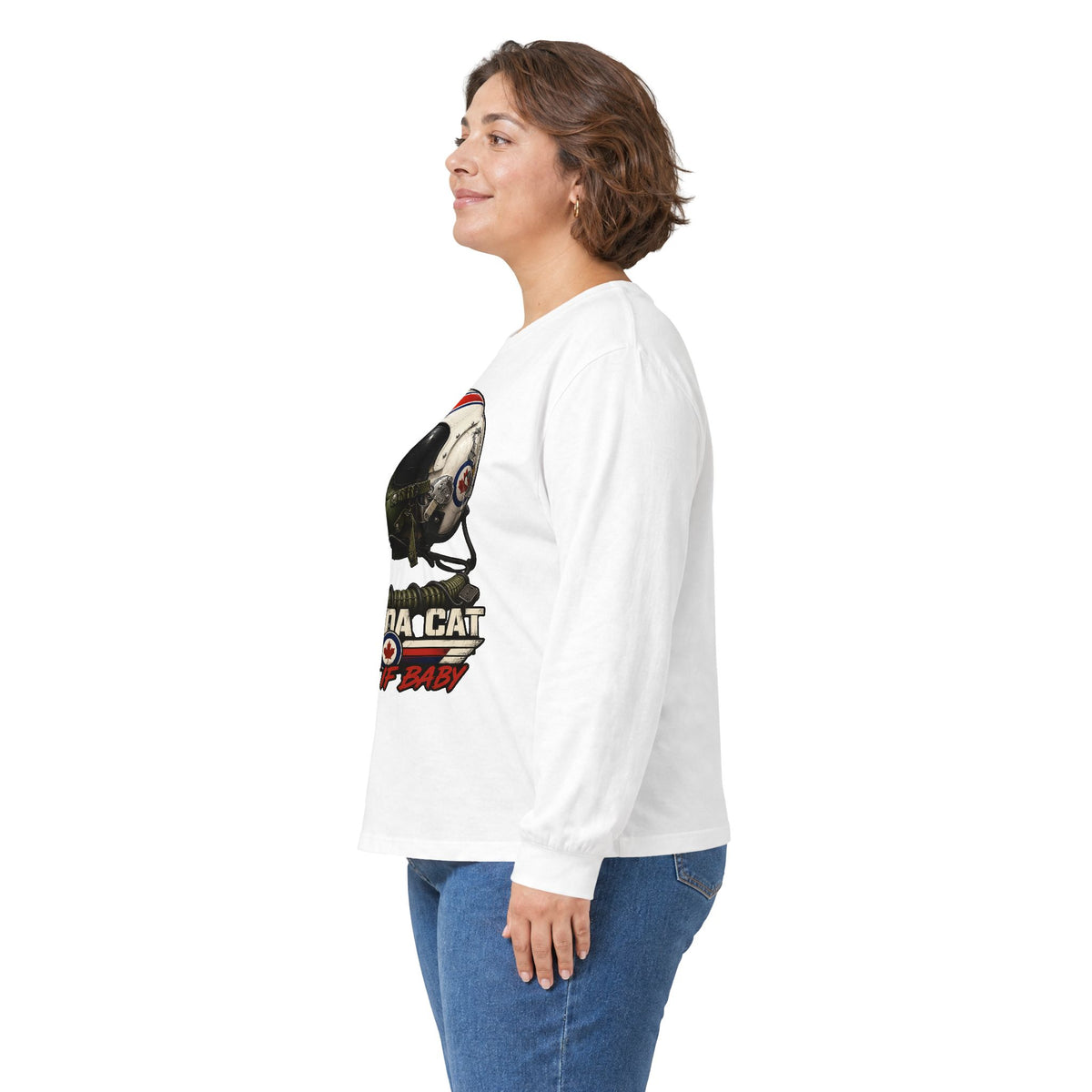 Canada Cat HGU-33 Pilot Helmet Long Sleeve Tee