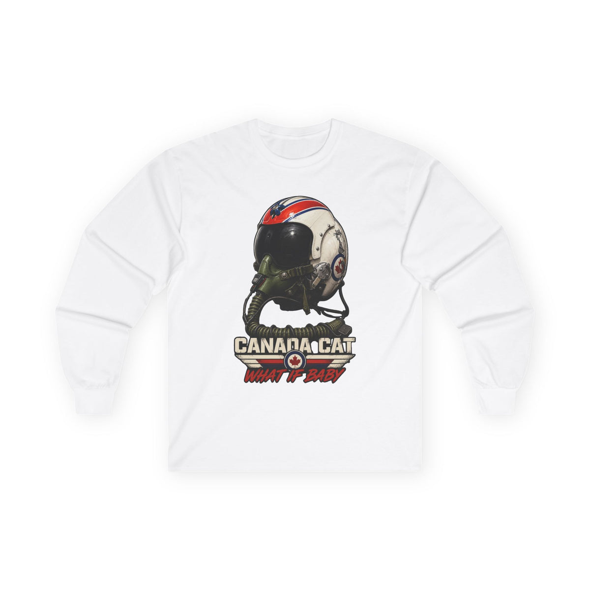 Canada Cat HGU-33 Pilot Helmet Long Sleeve Tee