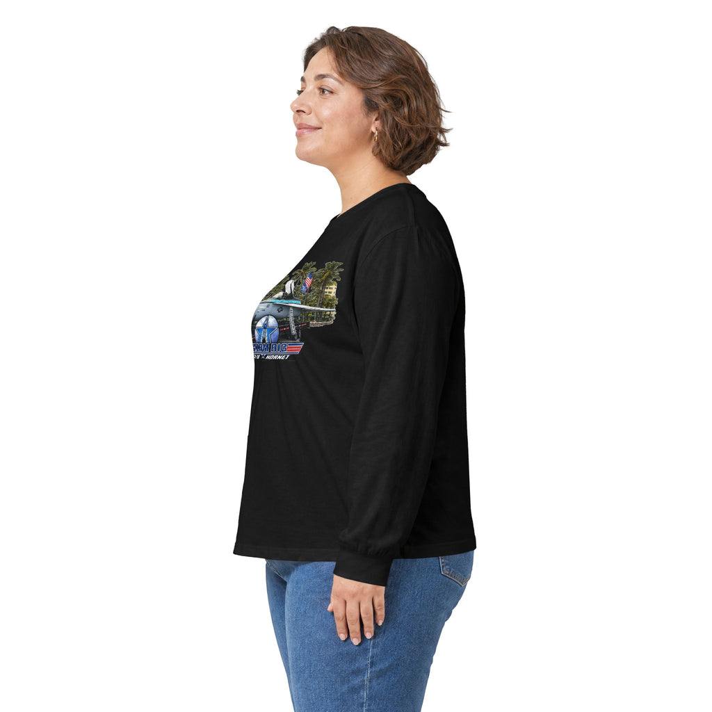 Dream Big Maverick F-18 Graphic Long Sleeve Tee