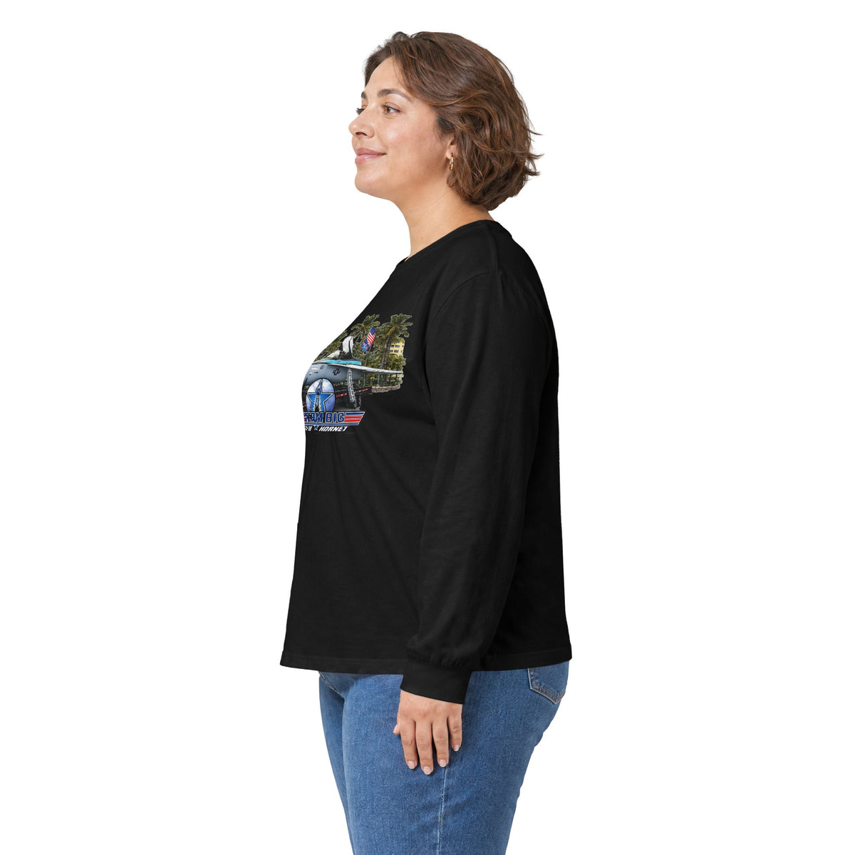 Dream Big Maverick F-18 Graphic Long Sleeve Tee