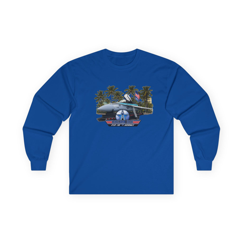 Dream Big Maverick F-18 Graphic Long Sleeve Tee