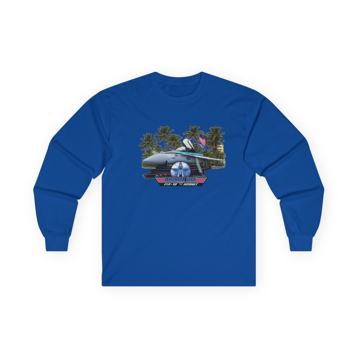 Dream Big Maverick F-18 Graphic Long Sleeve Tee