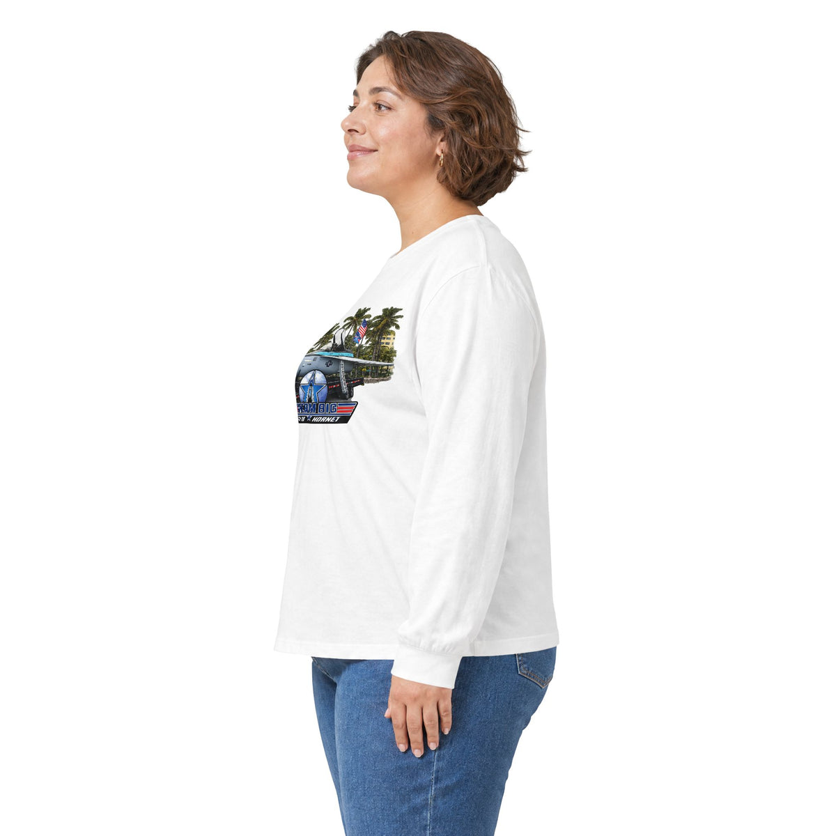 Dream Big Maverick F-18 Graphic Long Sleeve Tee