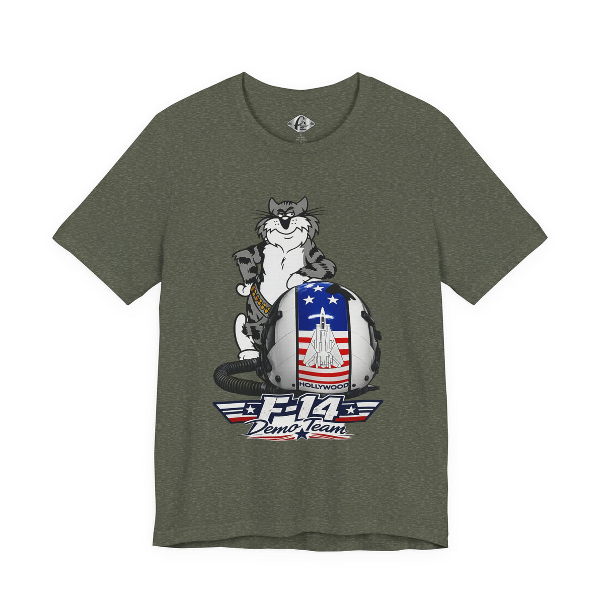 F-14 Tomcat Demo Team Pilot Helmet Graphic T-Shirt