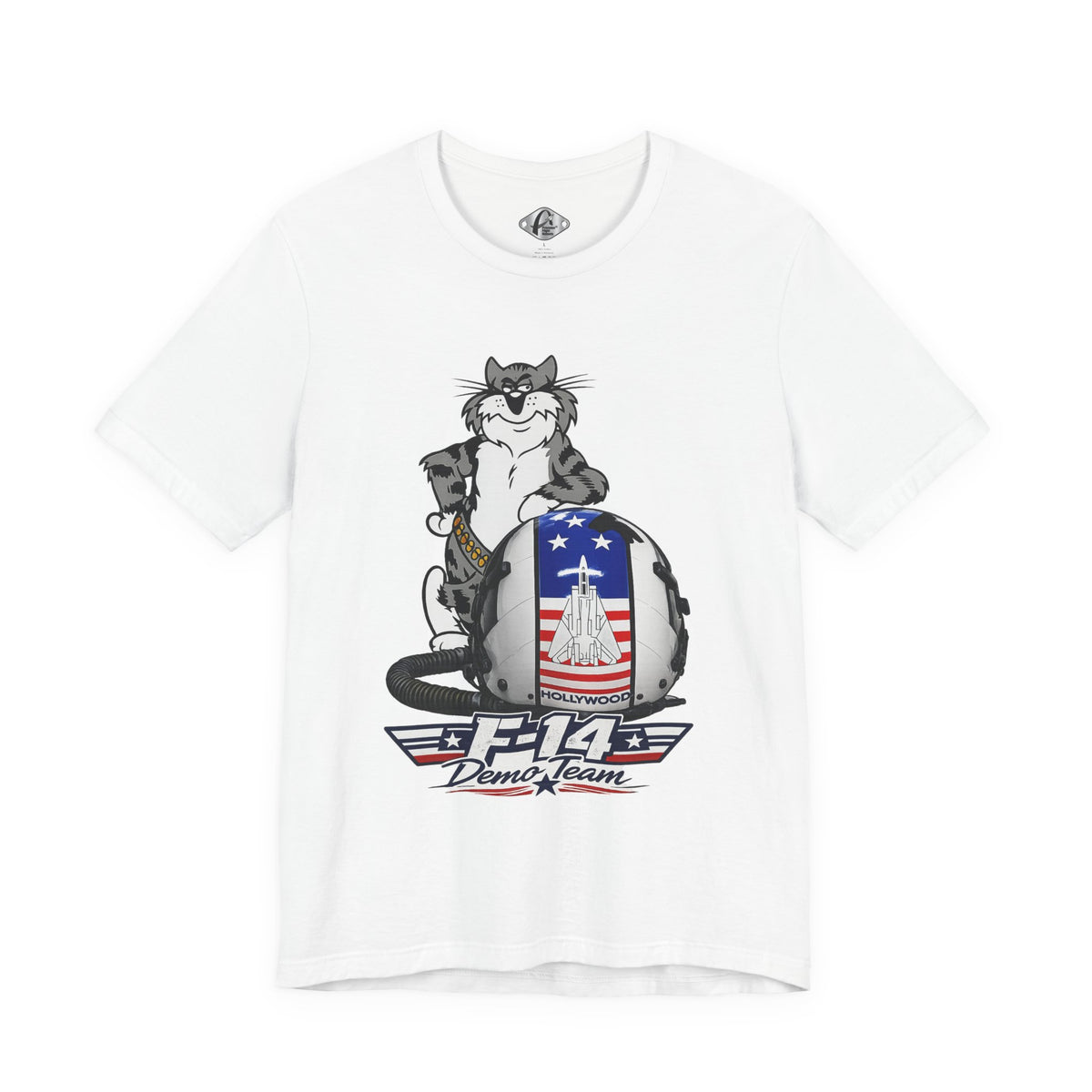 F-14 Tomcat Demo Team Pilot Helmet Graphic T-Shirt