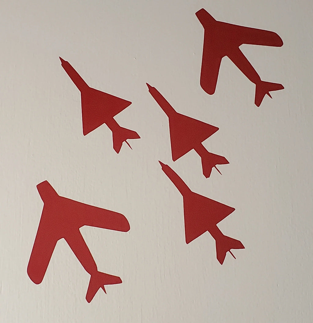 Pack of Vietnam MiG stickers with F-4 Phantom