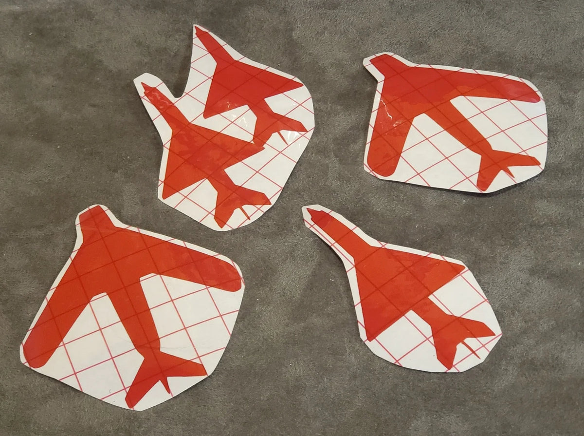 Pack of Vietnam MiG stickers with F-4 Phantom