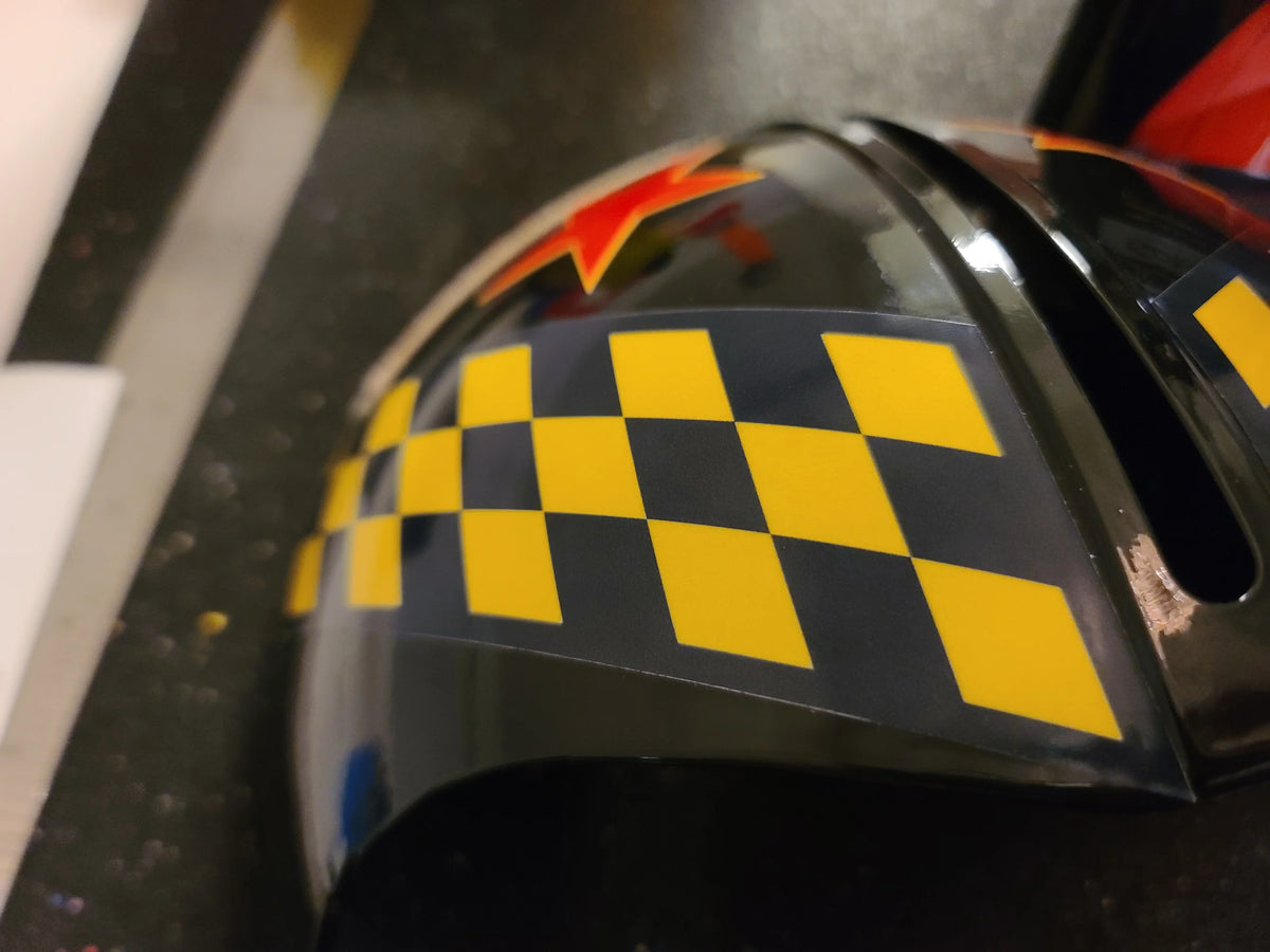 Red Flag HGU-2 Visor Cover Checker Decals