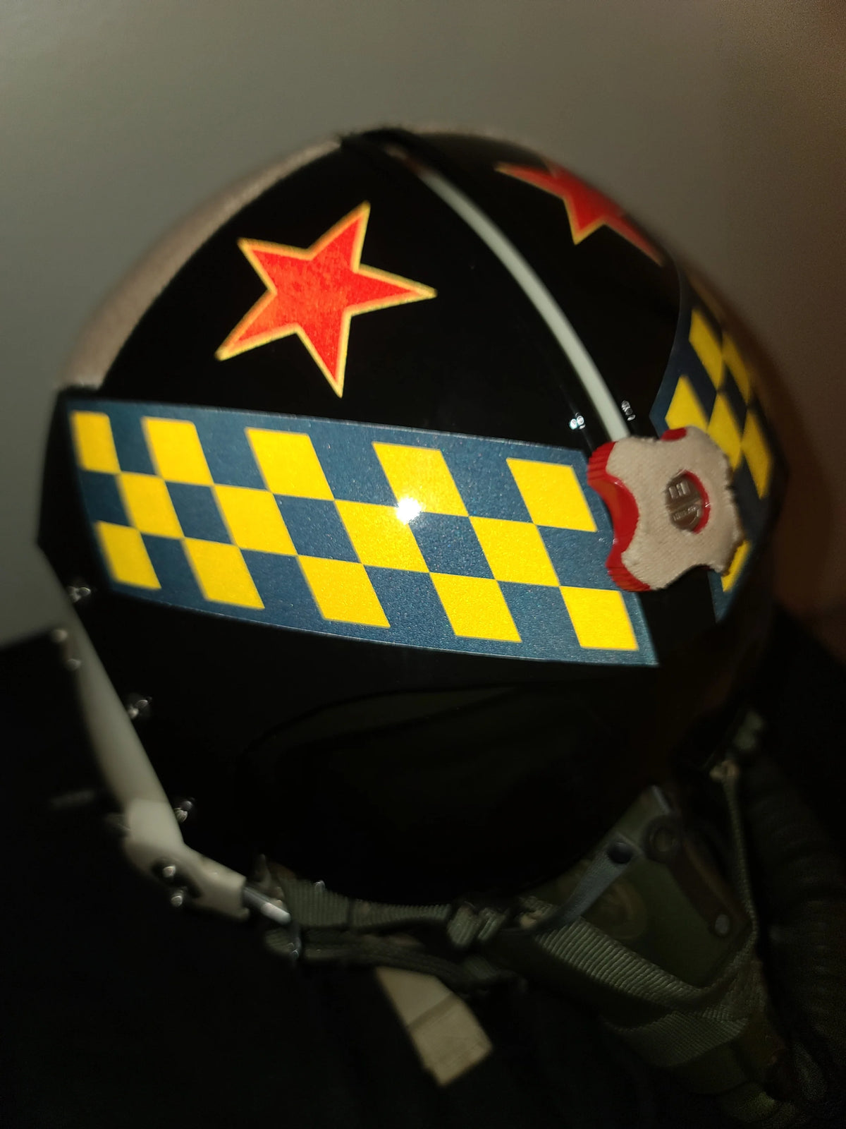 Red Flag HGU-2 Visor Cover Checker Decals