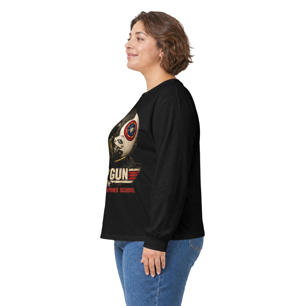 Top Gun Fighter Weapons School HGU-33 Pilot Helmet Long Sleeve Tee