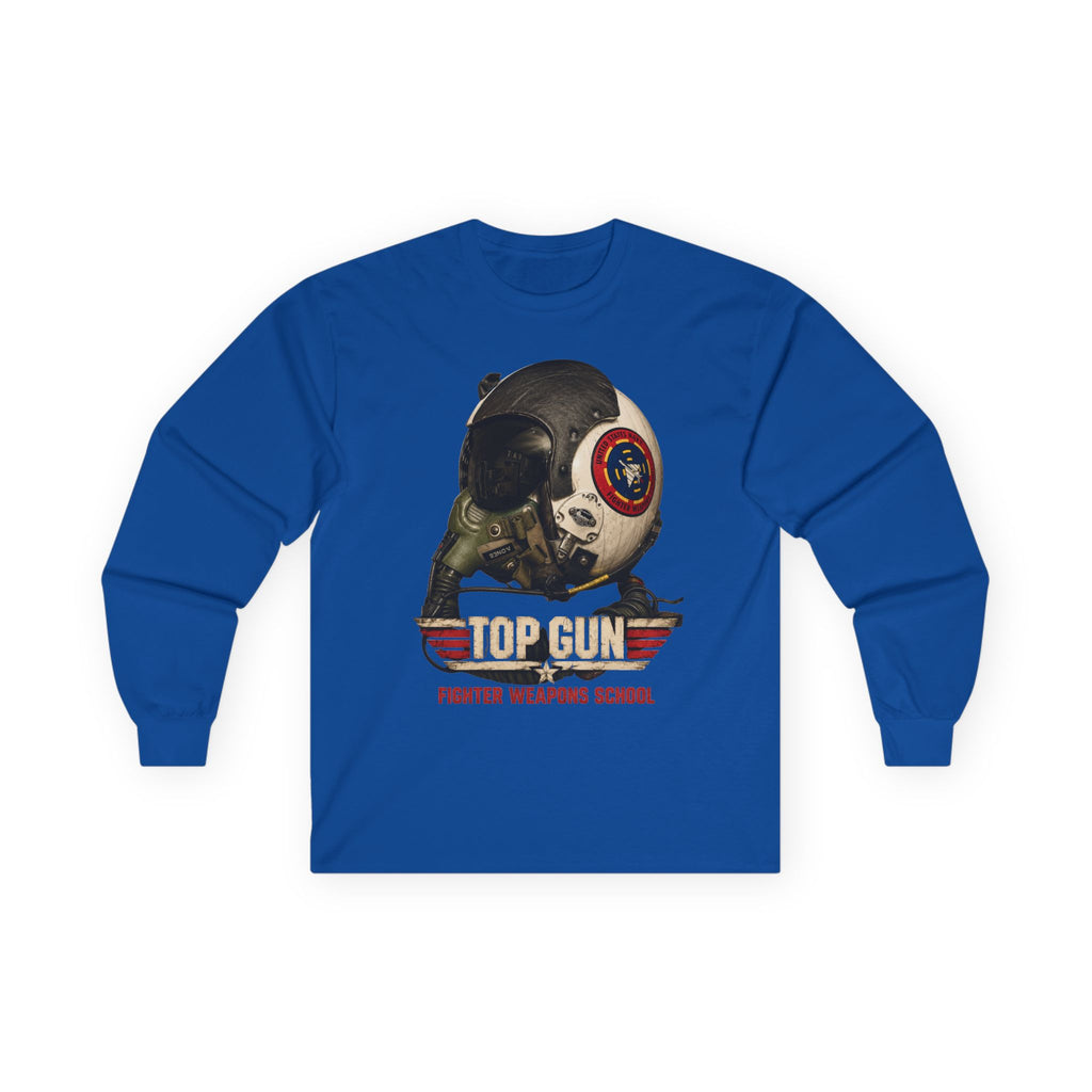 Top Gun Fighter Weapons School HGU-33 Pilot Helmet Long Sleeve Tee