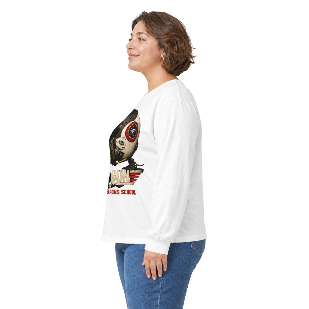 Top Gun Fighter Weapons School HGU-33 Pilot Helmet Long Sleeve Tee
