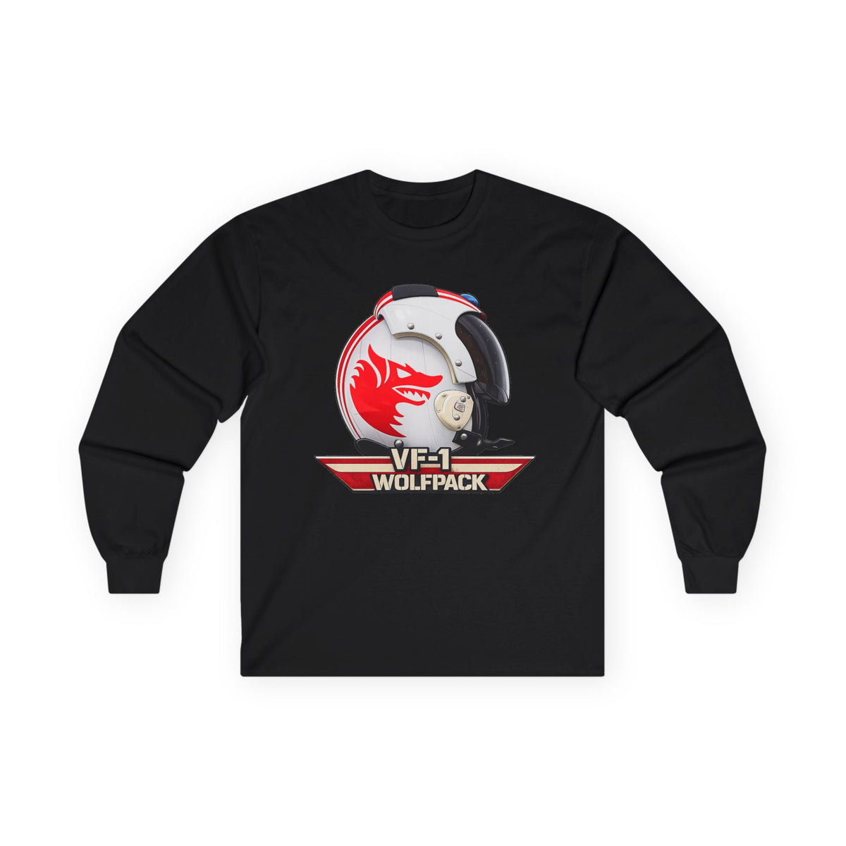 VF-1 Wolfpack HGU-33 Pilot Helmet Long Sleeve Tee