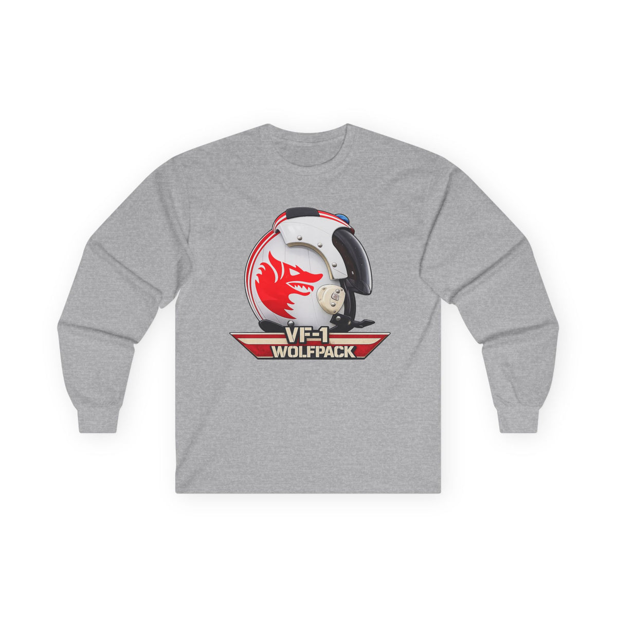 VF-1 Wolfpack HGU-33 Pilot Helmet Long Sleeve Tee
