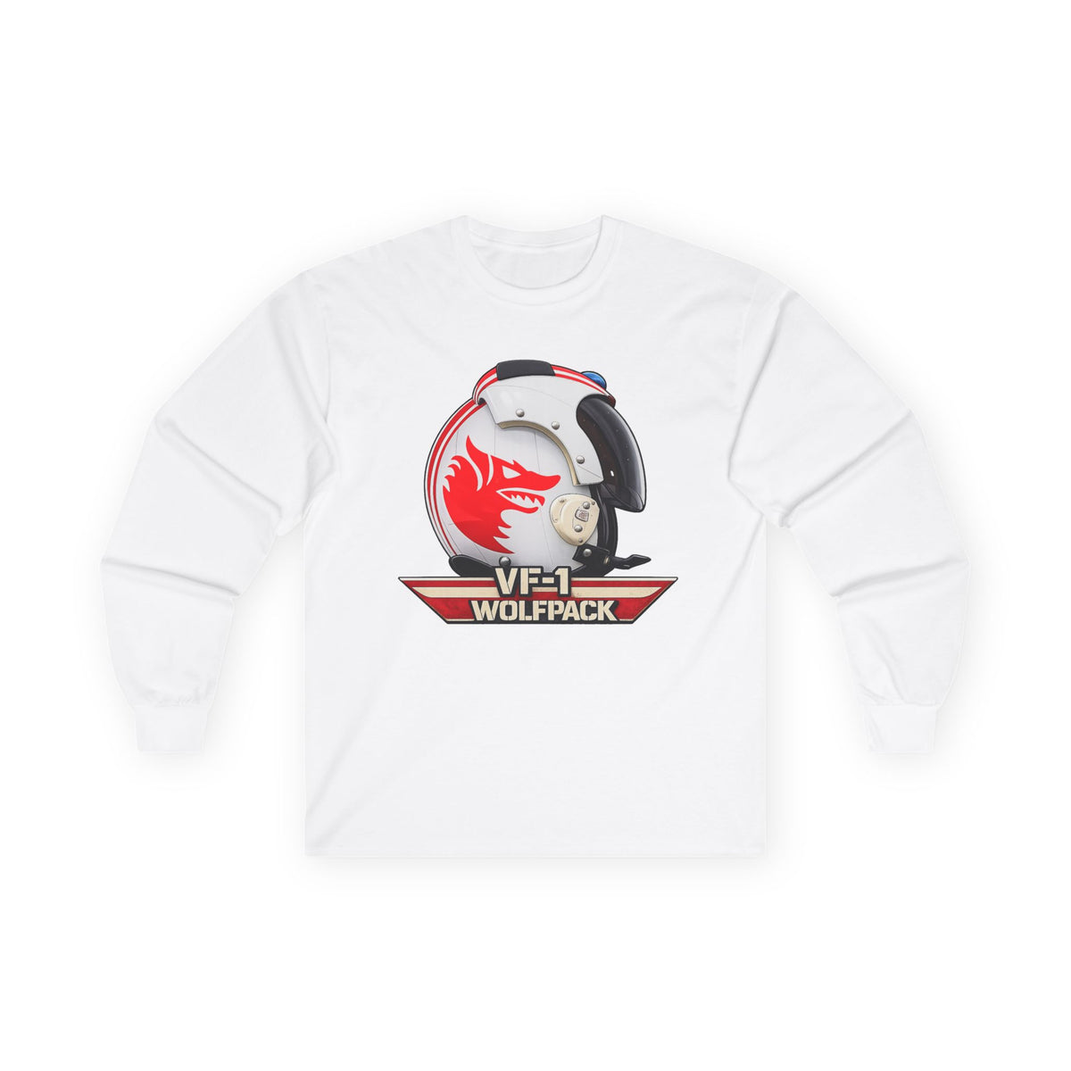 VF-1 Wolfpack HGU-33 Pilot Helmet Long Sleeve Tee