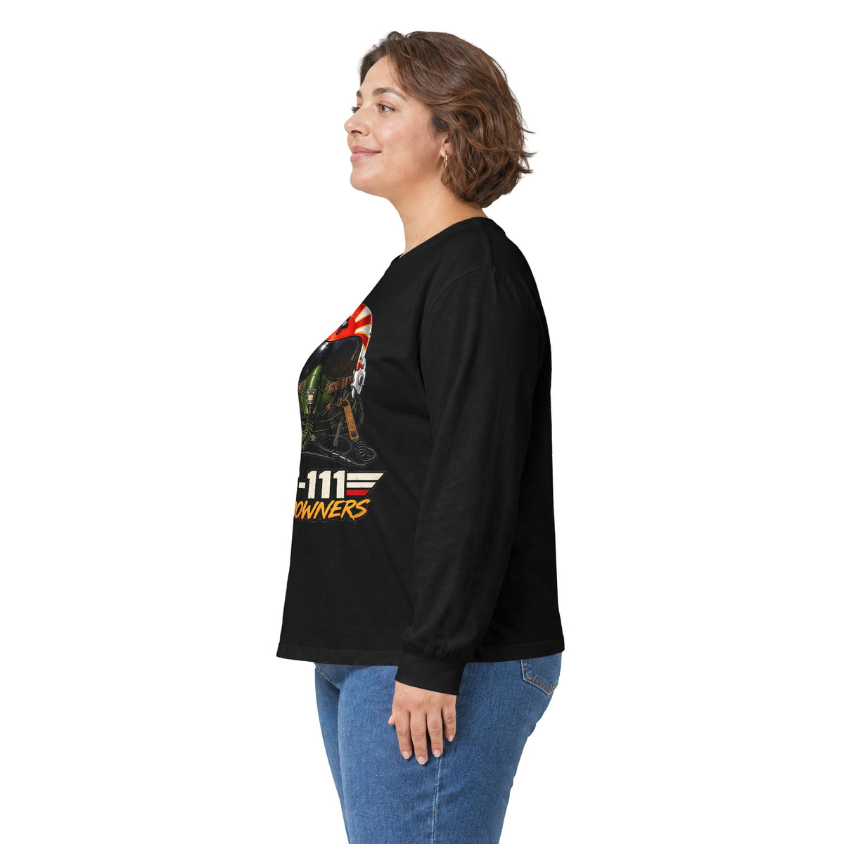 VF-111 Sundowners HGU-33 Pilot Helmet Long Sleeve Tee