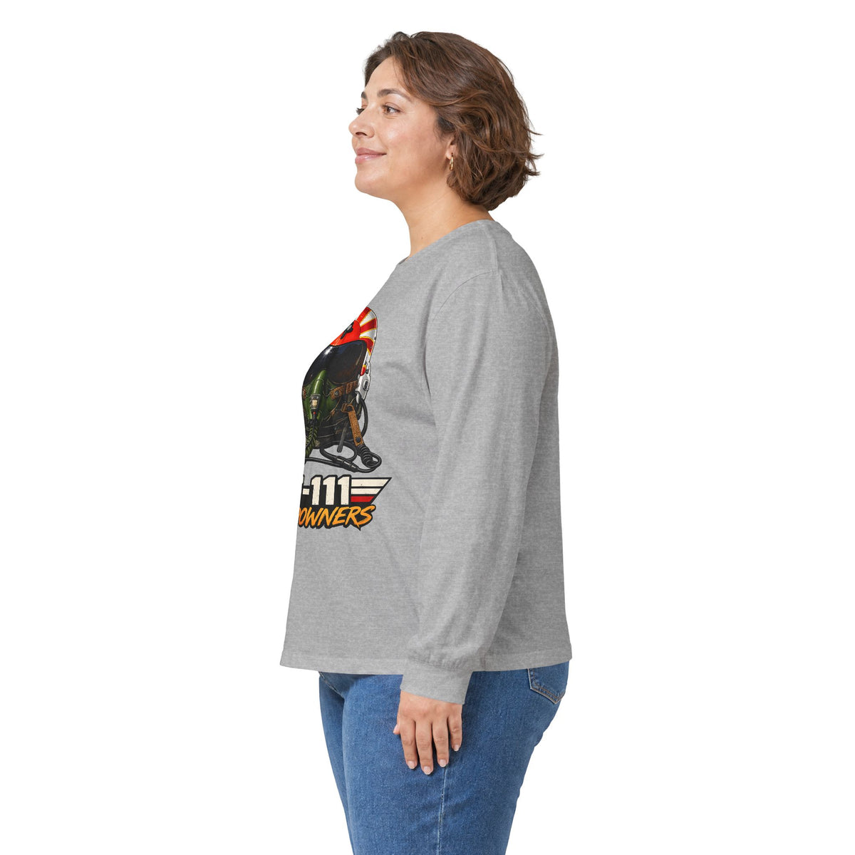 VF-111 Sundowners HGU-33 Pilot Helmet Long Sleeve Tee