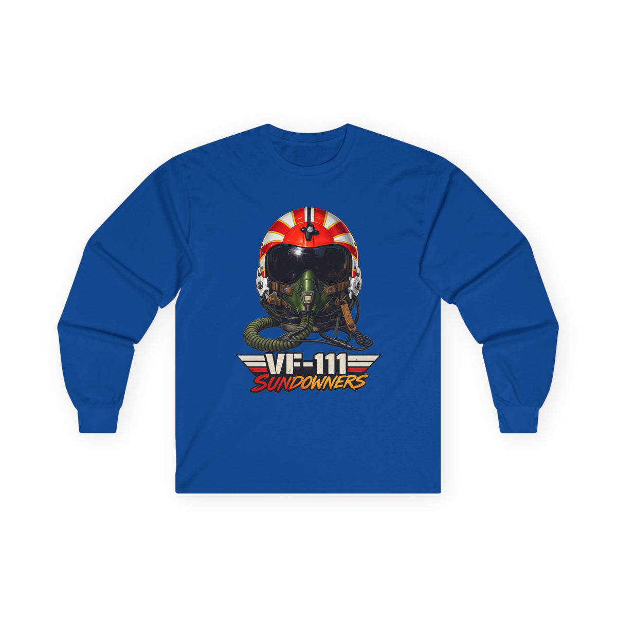 VF-111 Sundowners HGU-33 Pilot Helmet Long Sleeve Tee