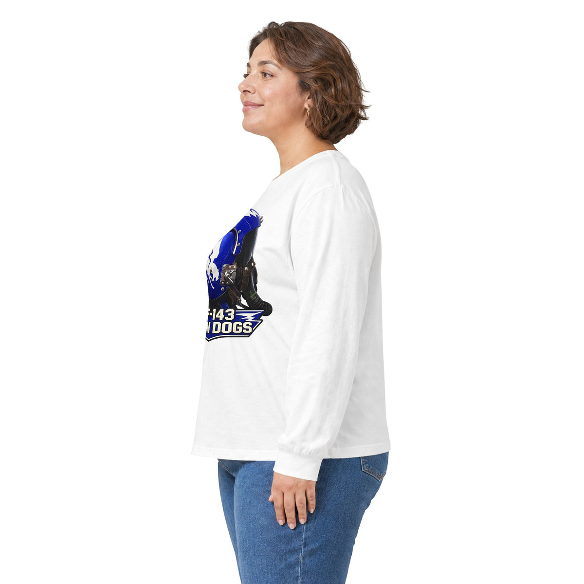 VF-143 Pukin Dogs APH-6 Pilot Helmet Long Sleeve Tee