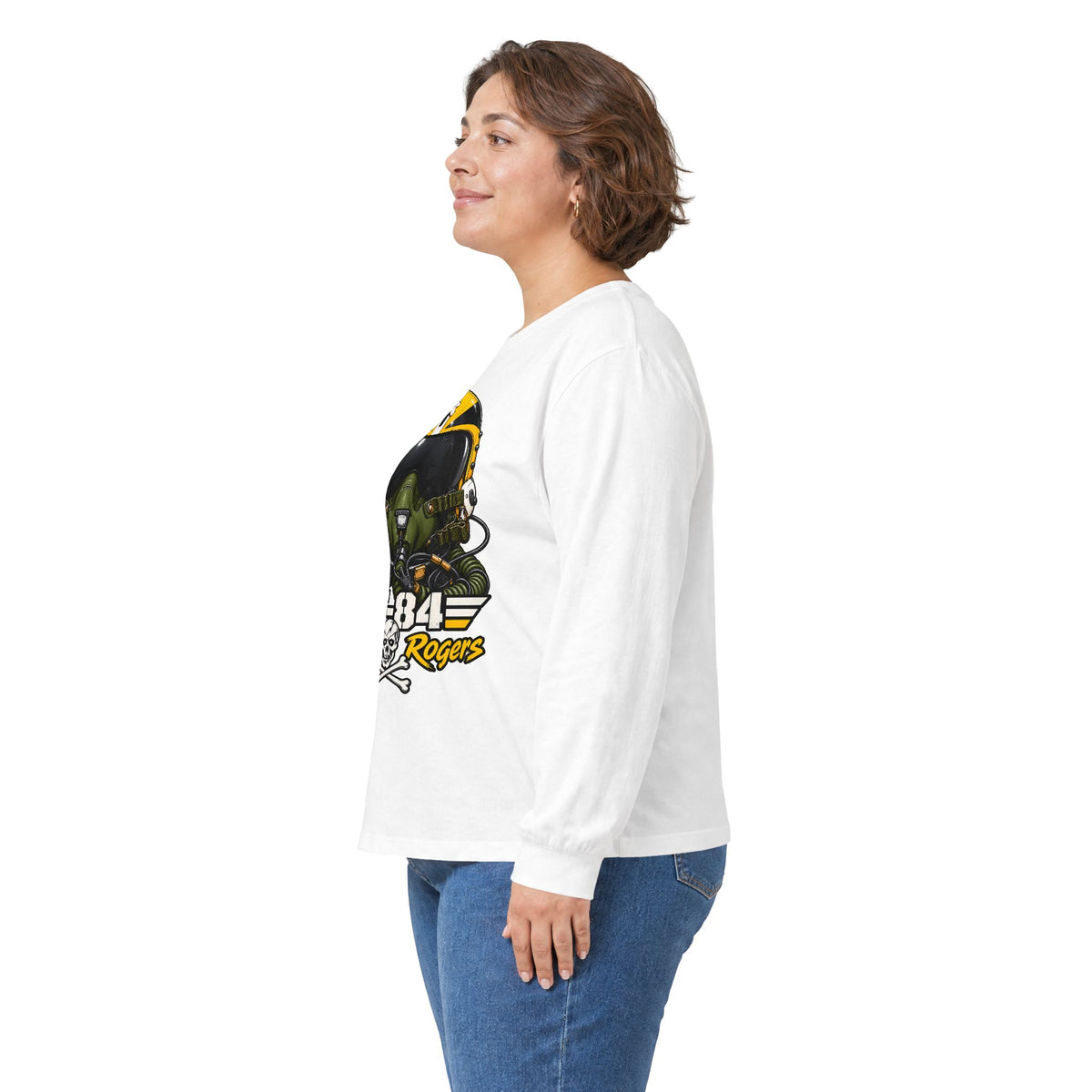VF-84 Jolly Rogers HGU-33 Pilot Helmet Long Sleeve Tee