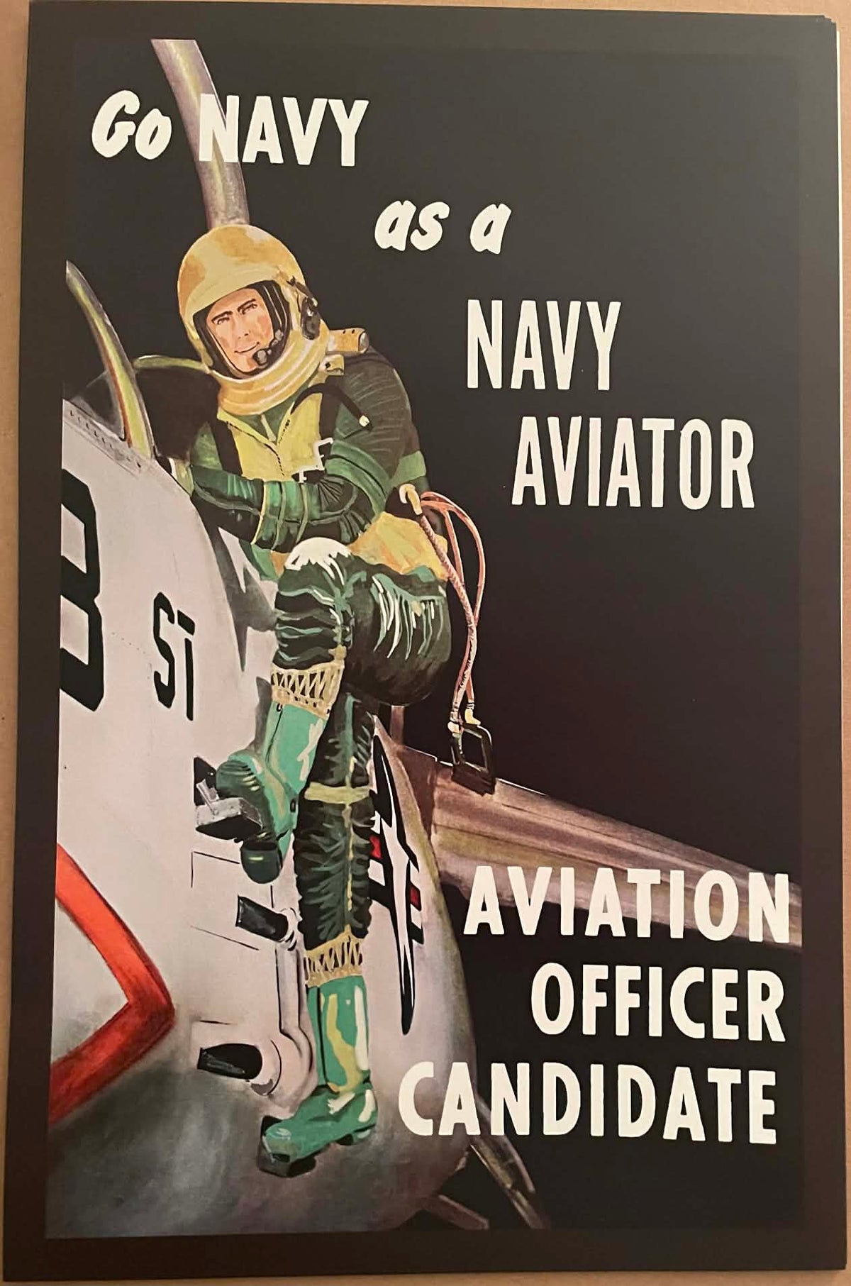 Vintage Navy Aviator poster - reproduction